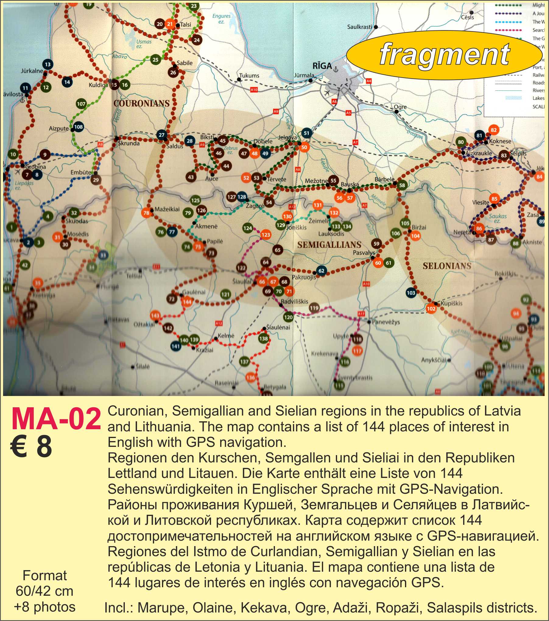 Latvia & Lithuania map